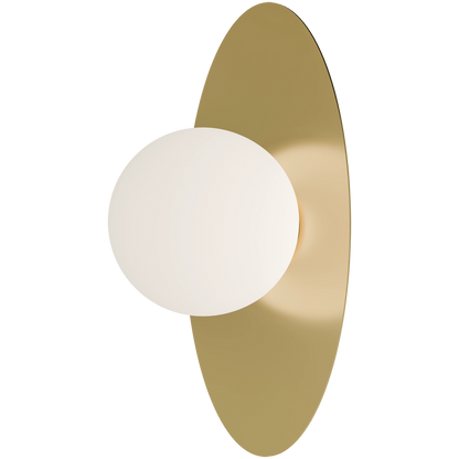 Crest Opal Orb Wall Light Brass
