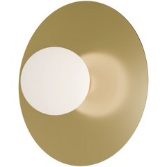 Crest Opal Orb Wall Light Brass
