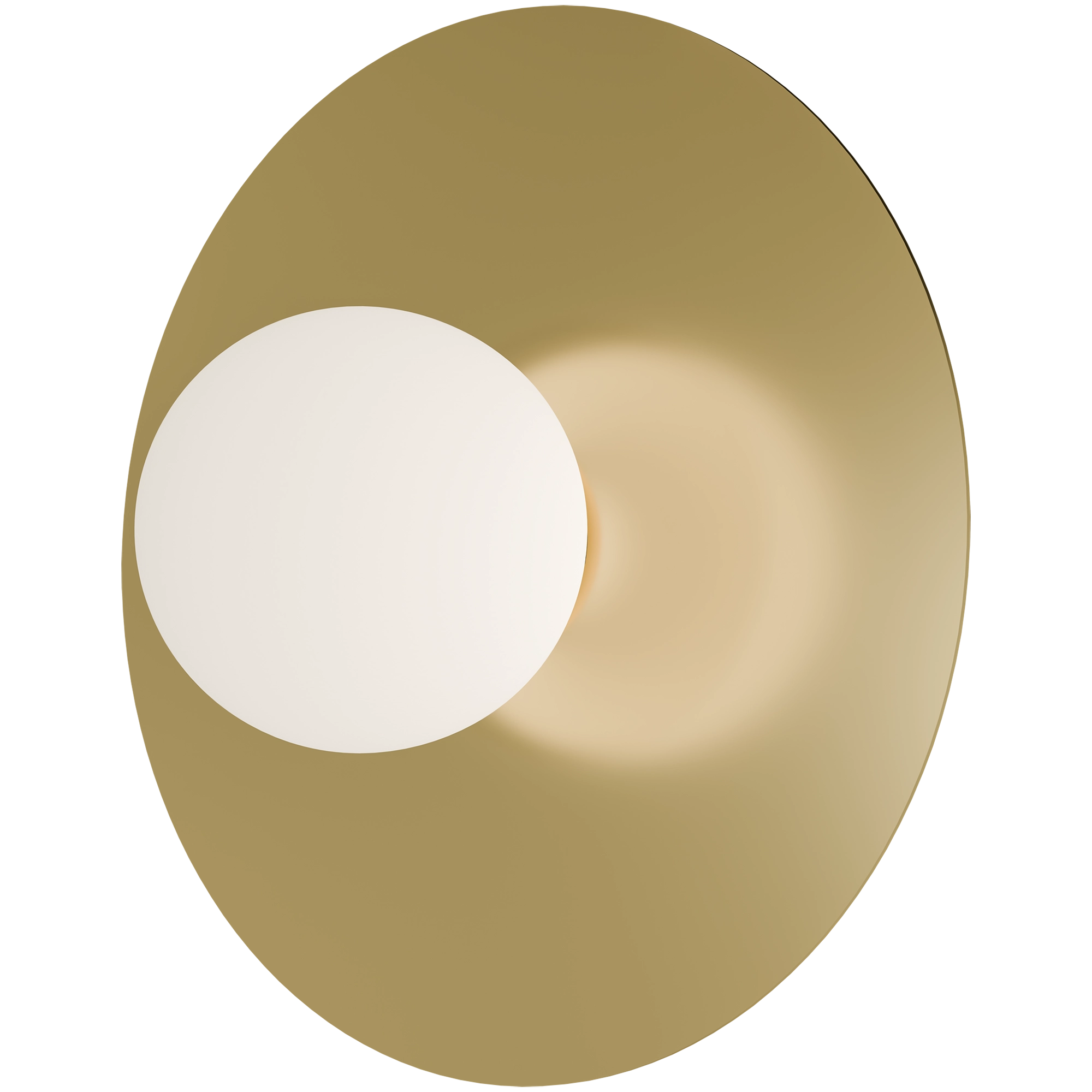 Crest Opal Orb Wall Light Brass