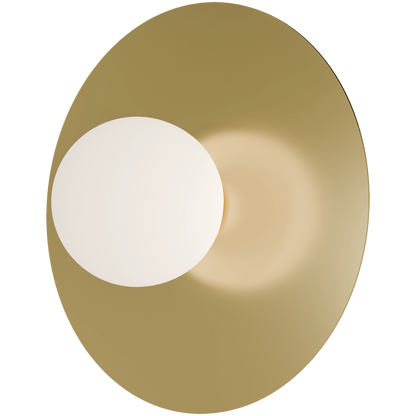 Crest Opal Orb Wall Light Brass