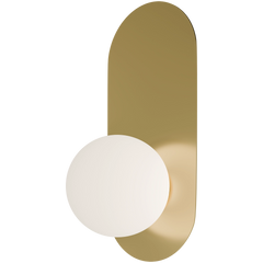 Crest Opal Orb Wall Light Brass