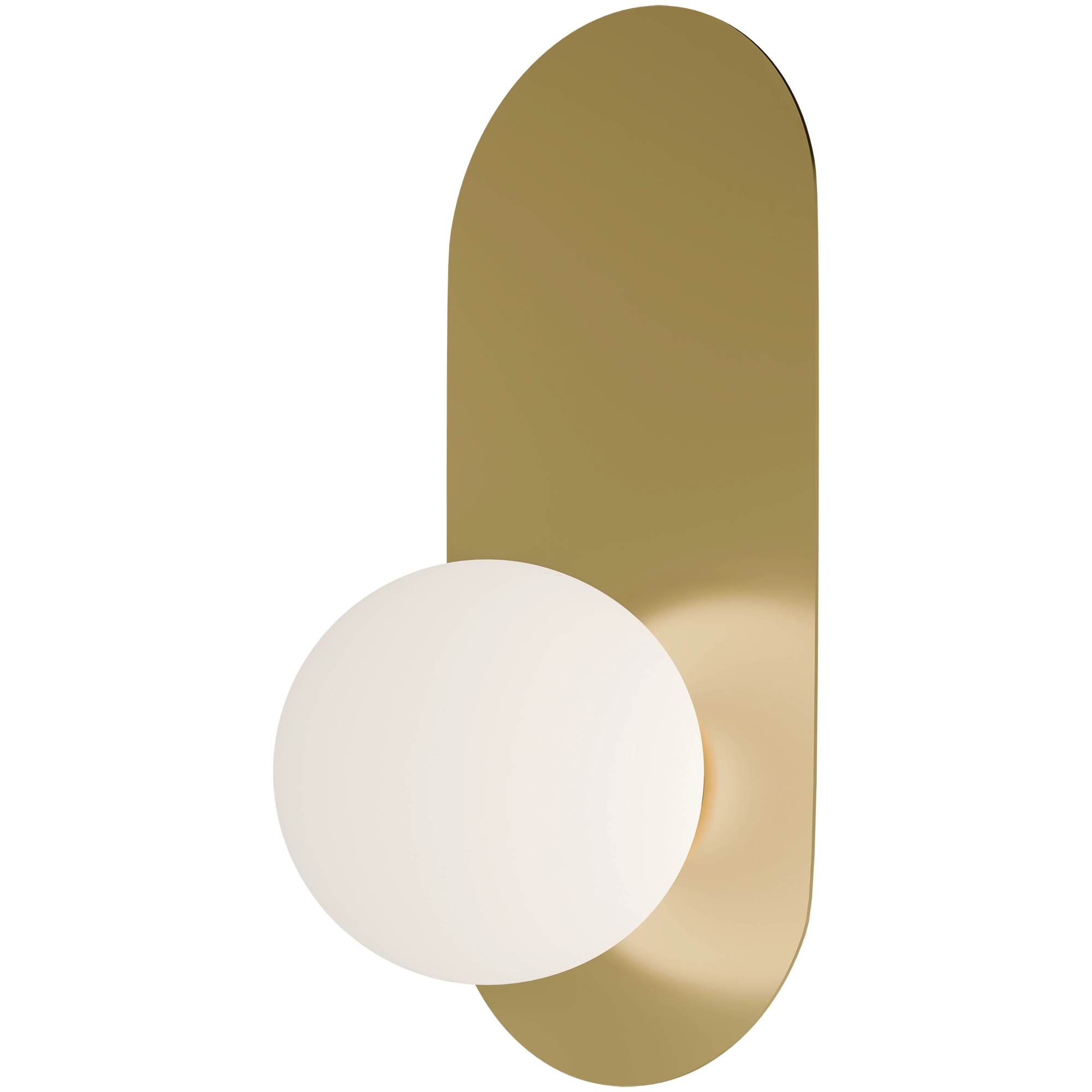 Crest Opal Orb Wall Light Brass