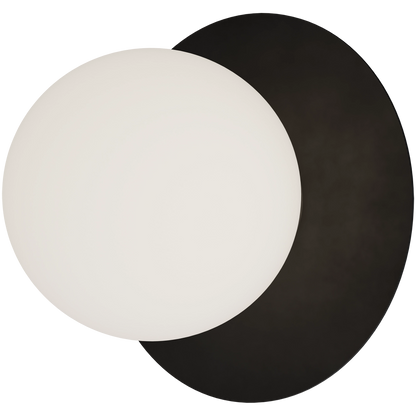 Crest Opal Orb Wall Light Black
