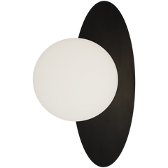 Crest Opal Orb Wall Light Black