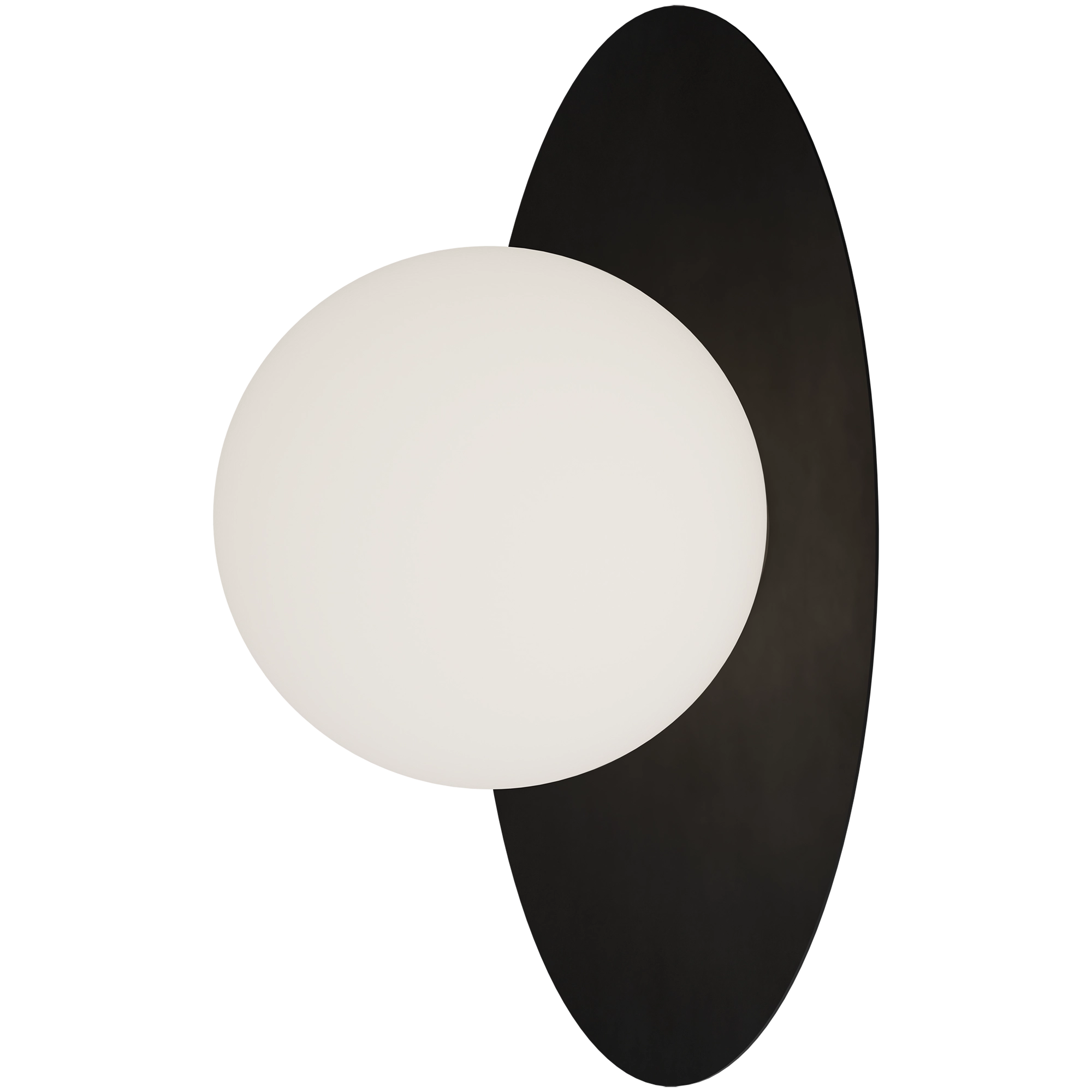 Crest Opal Orb Wall Light Black