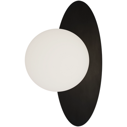 Crest Opal Orb Wall Light Black