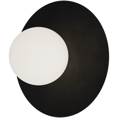 Crest Opal Orb Wall Light Black