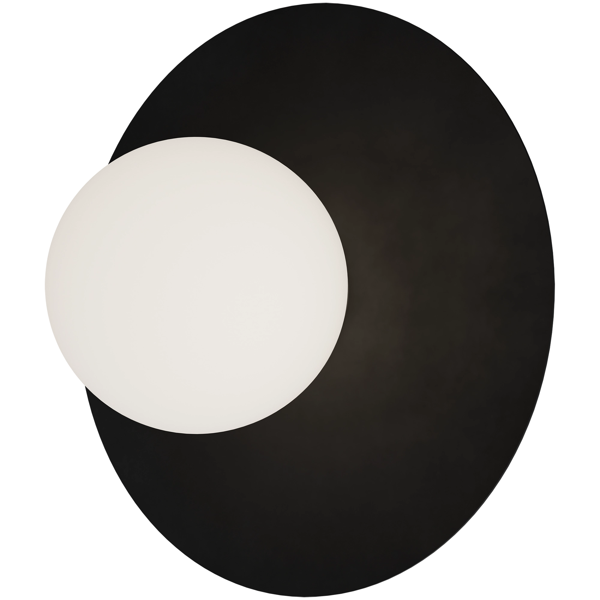 Crest Opal Orb Wall Light Black