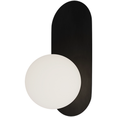 Crest Opal Orb Wall Light Black