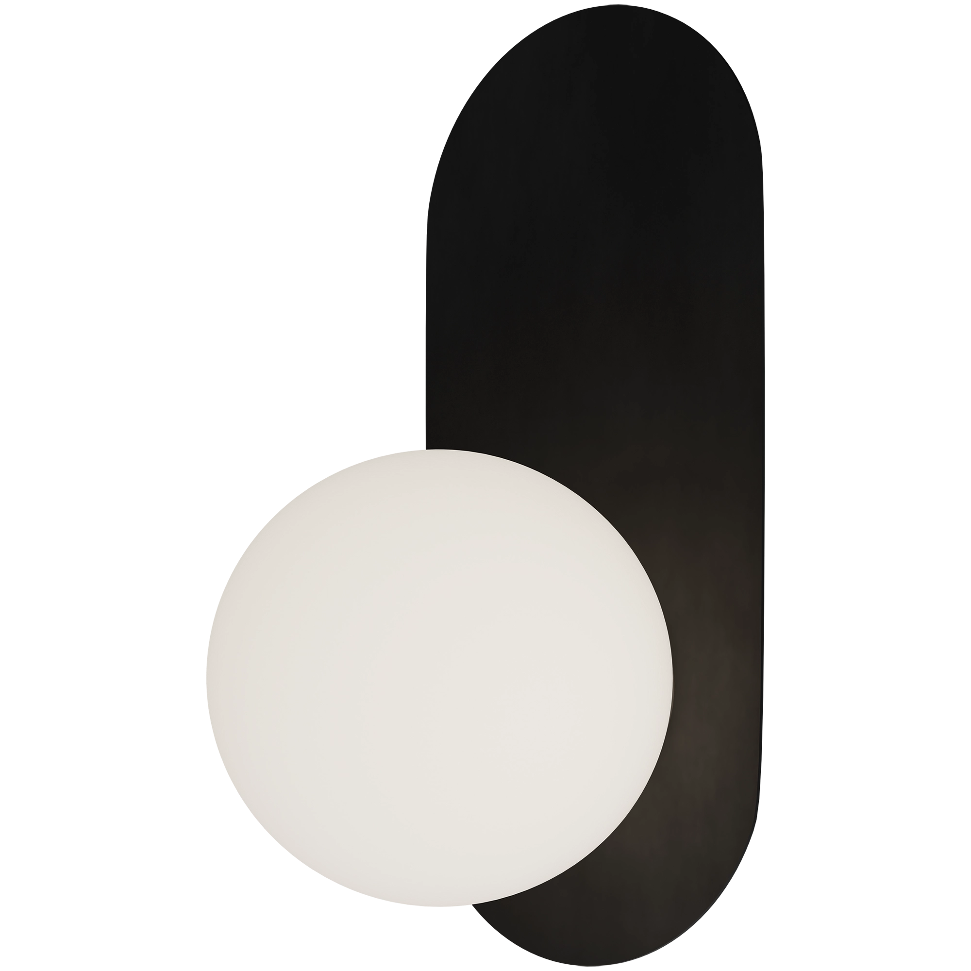 Crest Opal Orb Wall Light Black