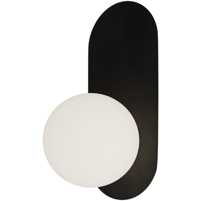 Crest Opal Orb Wall Light Black