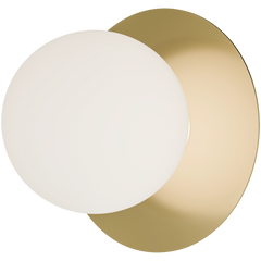 Crest Opal Orb Wall Light Brass