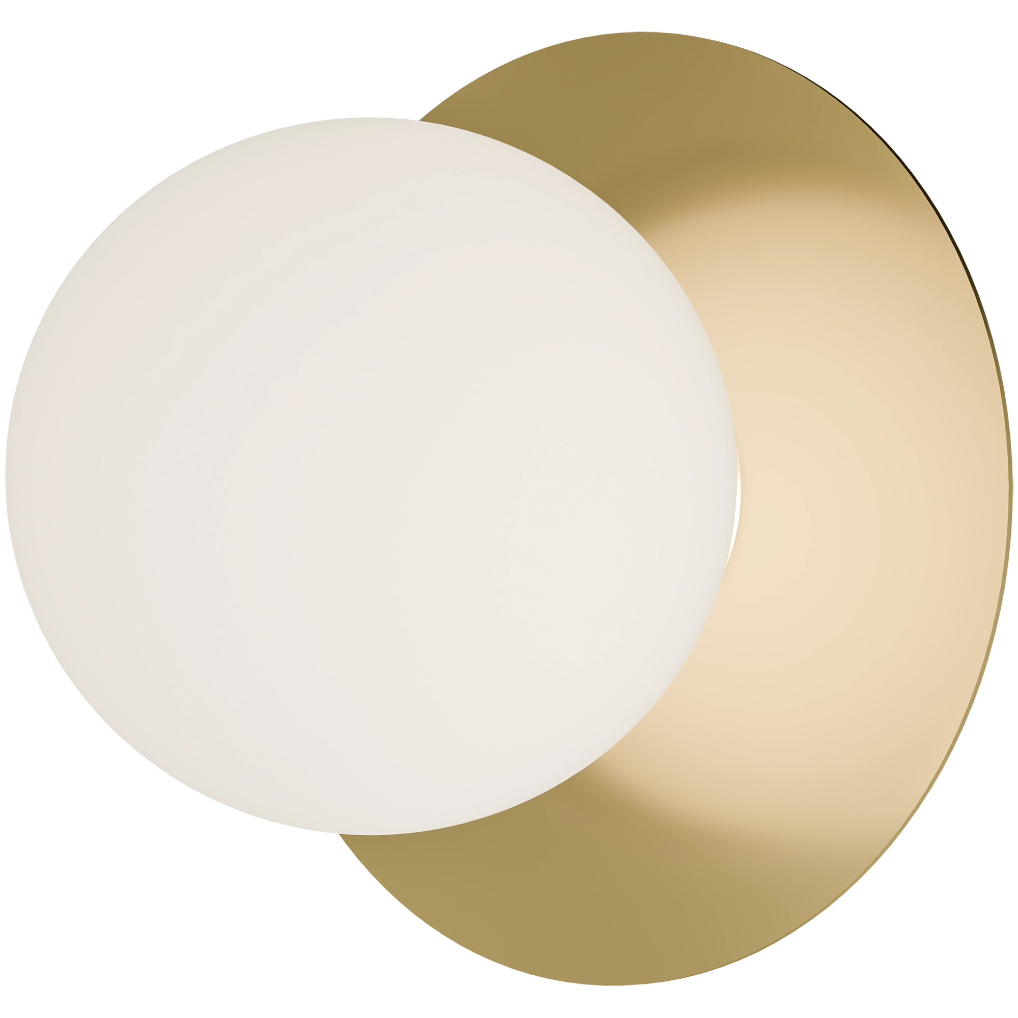 Crest Opal Orb Wall Light Brass
