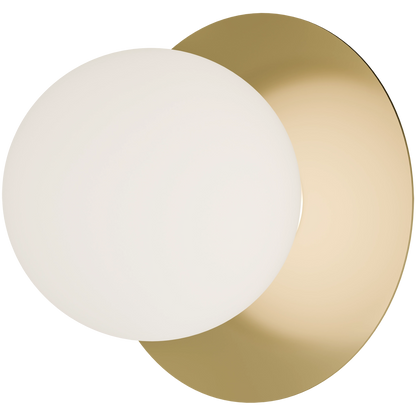 Crest Opal Orb Wall Light Brass