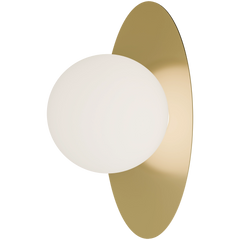 Crest Opal Orb Wall Light Brass