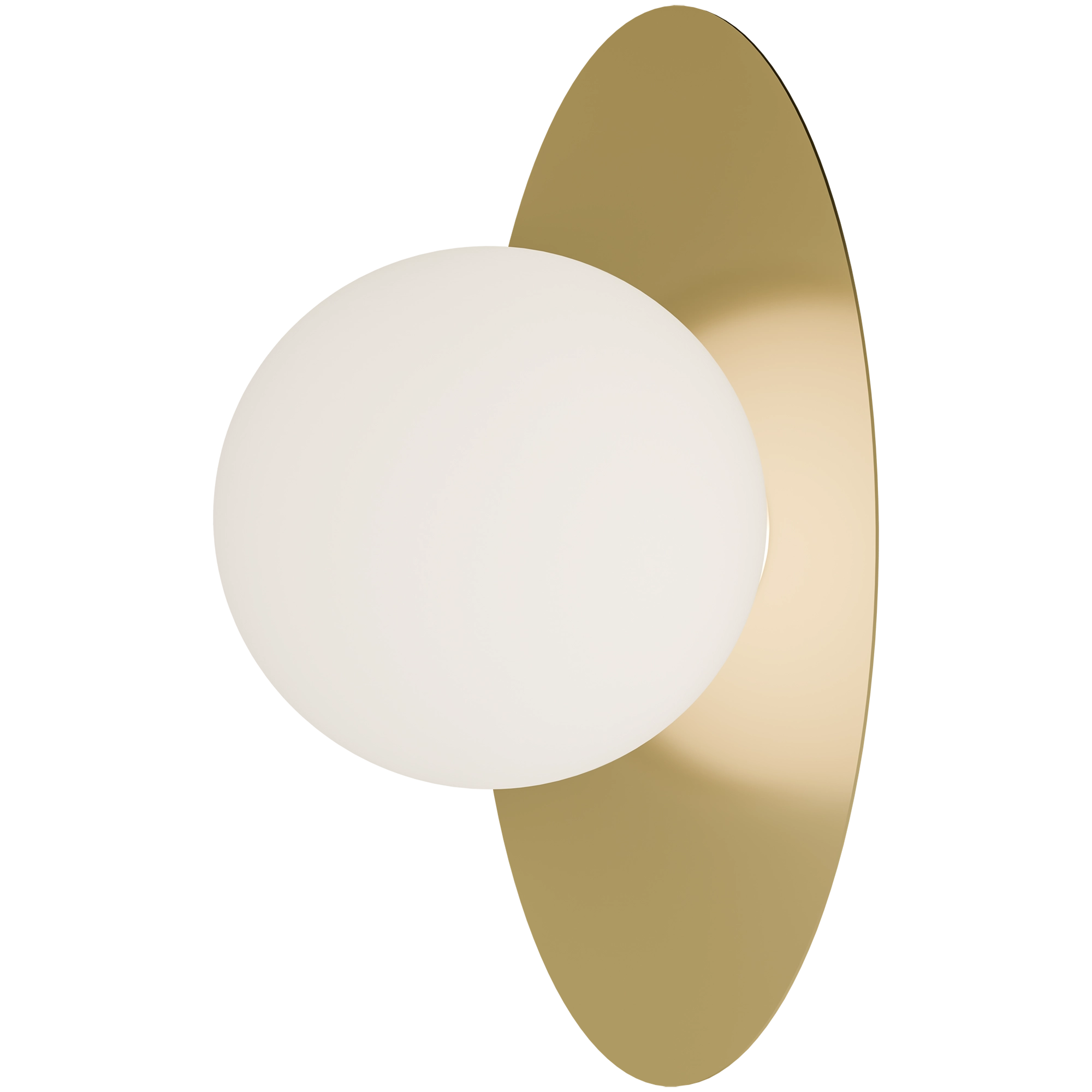 Crest Opal Orb Wall Light Brass