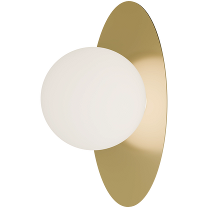 Crest Opal Orb Wall Light Brass