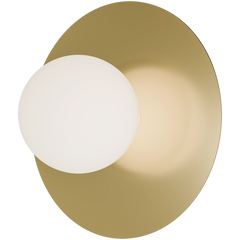 Crest Opal Orb Wall Light Brass