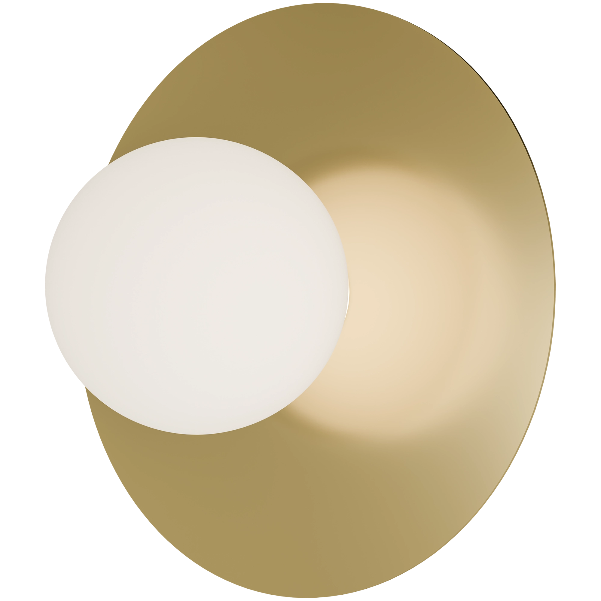 Crest Opal Orb Wall Light Brass