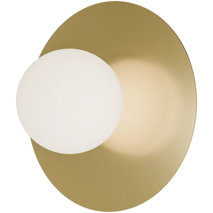 Crest Opal Orb Wall Light Brass