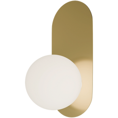 Crest Opal Orb Wall Light Brass