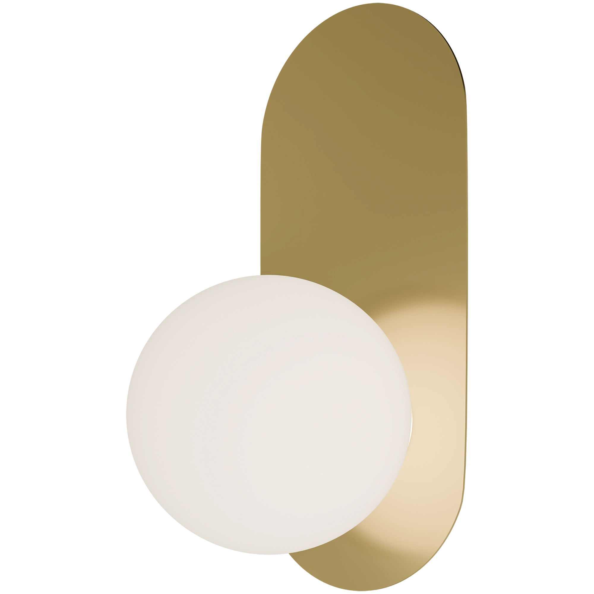Crest Opal Orb Wall Light Brass