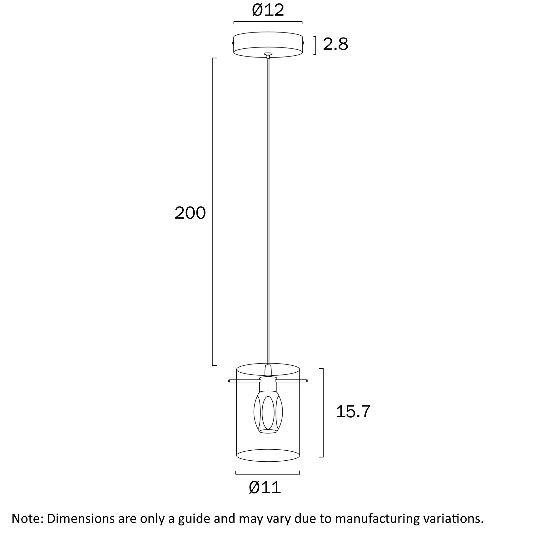 Crevil 1LT LED Pendant