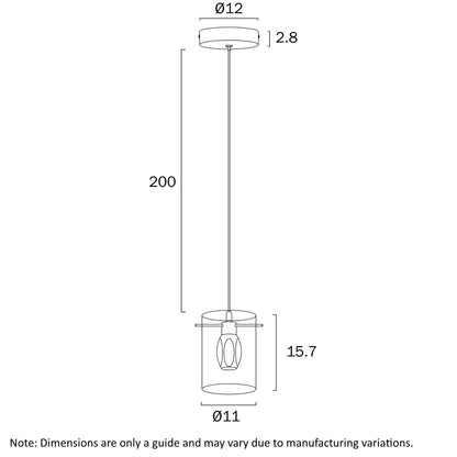 Crevil 1LT LED Pendant