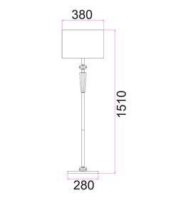 Cristallo Chrome Floor Lamp