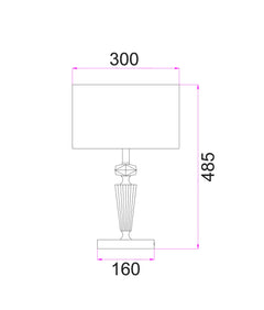 Cristallo Chrome Table Lamp