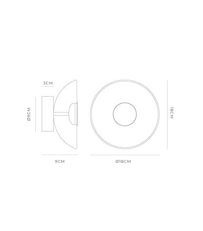 Dome Air Glass LED Wall Light