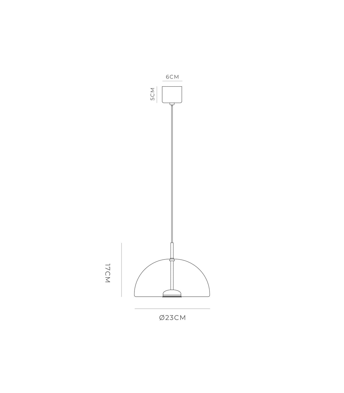 Dome Air Glass LED Pendant