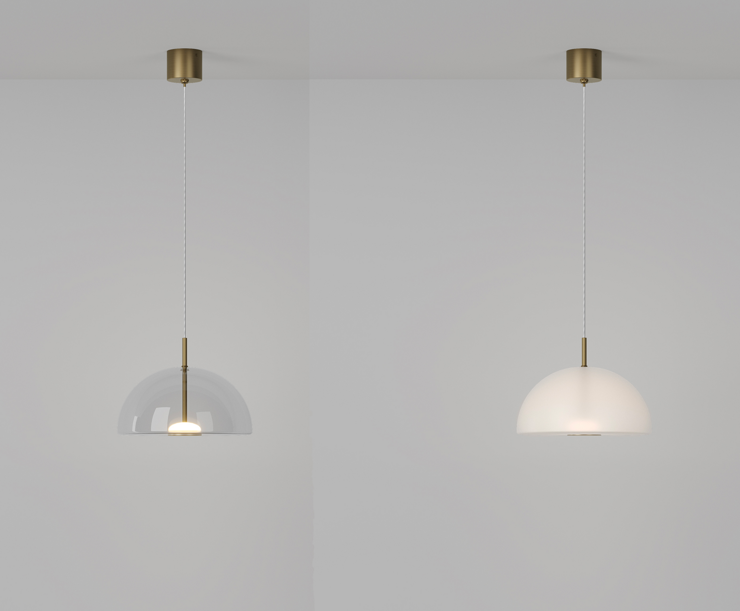 Dome Air Glass LED Pendant