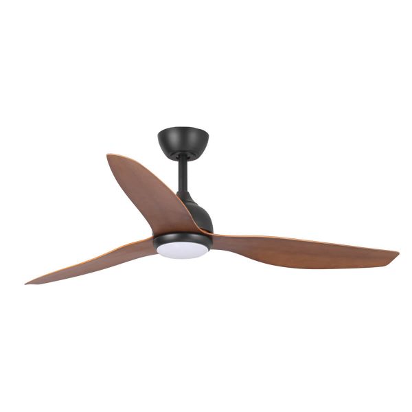 Eco Style 52" DC Ceiling Fan Black & Koa with LED Light & Remote