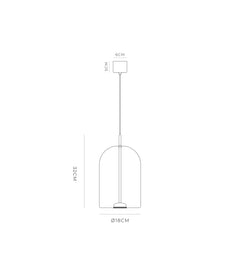 Elong Air Glass LED Pendant
