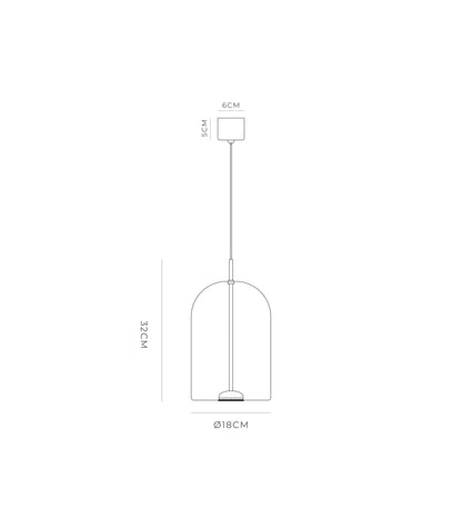 Elong Air Glass LED Pendant