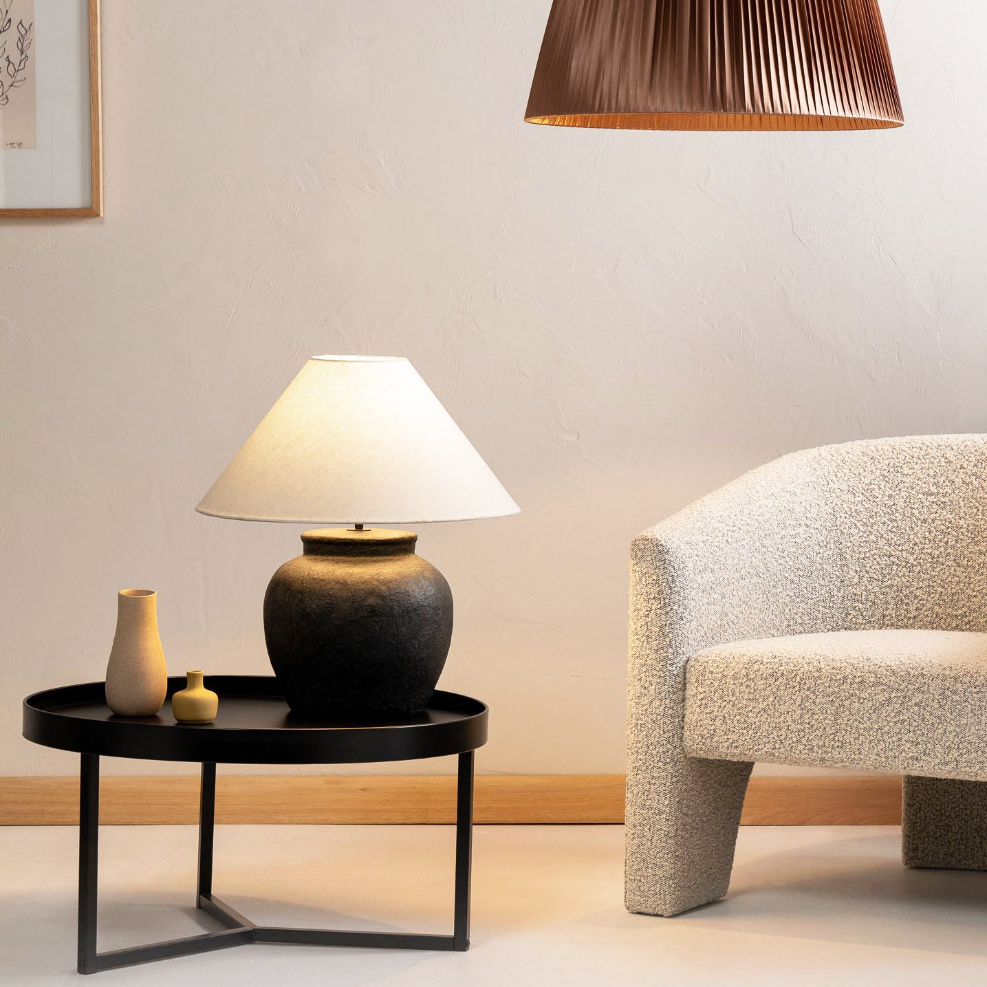 Esme Ceramic Table Lamp Black