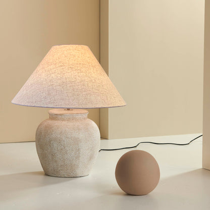 Esme Ceramic Table Lamp Stone
