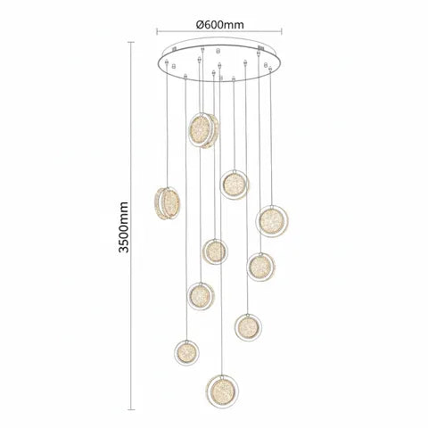 Yoyo 10LT LED Pendant