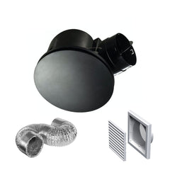 Hybrid Round Exhaust Fan Kit Black