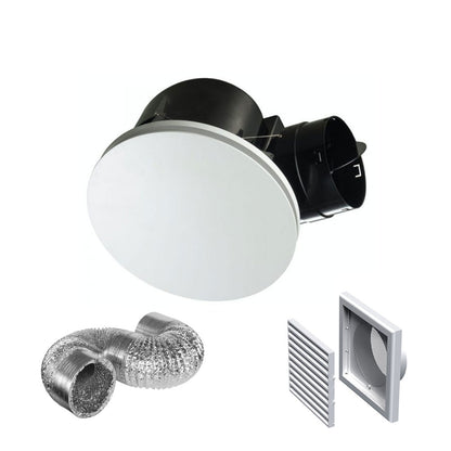 Hybrid Round Exhaust Fan Kit White