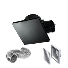 Hybrid Square Exhaust Fan Kit Black