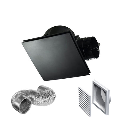 Hybrid Square Exhaust Fan Kit Black
