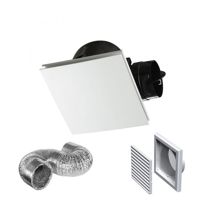 Hybrid Square Exhaust Fan Kit White