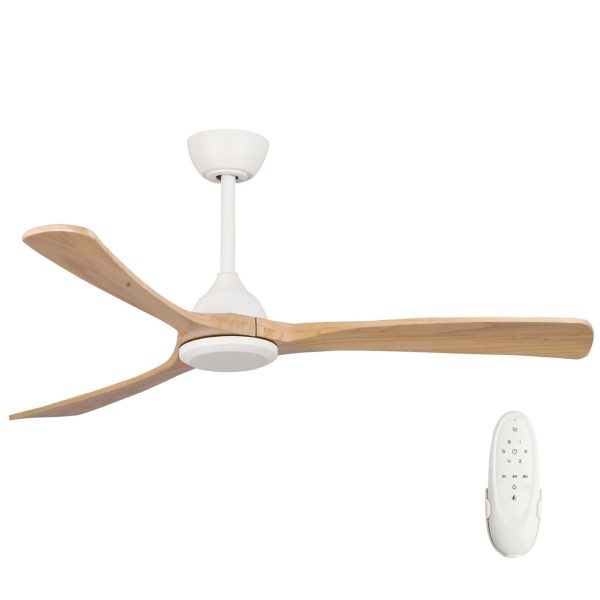 Sanctuary 52" DC Ceiling Fan White with Natural Blades