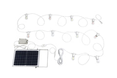 White 10LT Solar Festoon Lighting Kit
