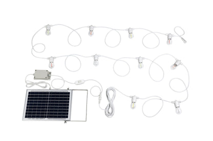 White 10LT Solar Festoon Lighting Kit