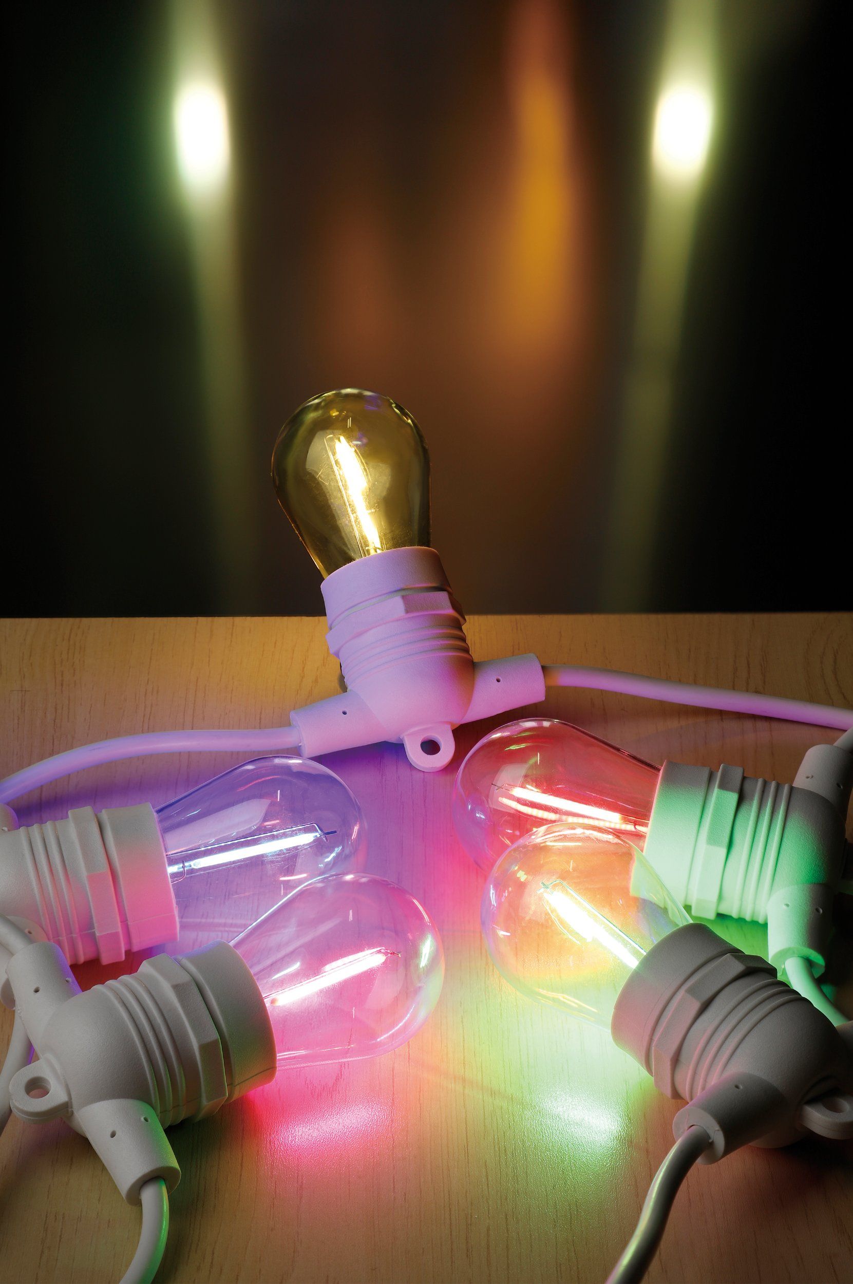 White 10LT Solar Festoon Lighting Kit