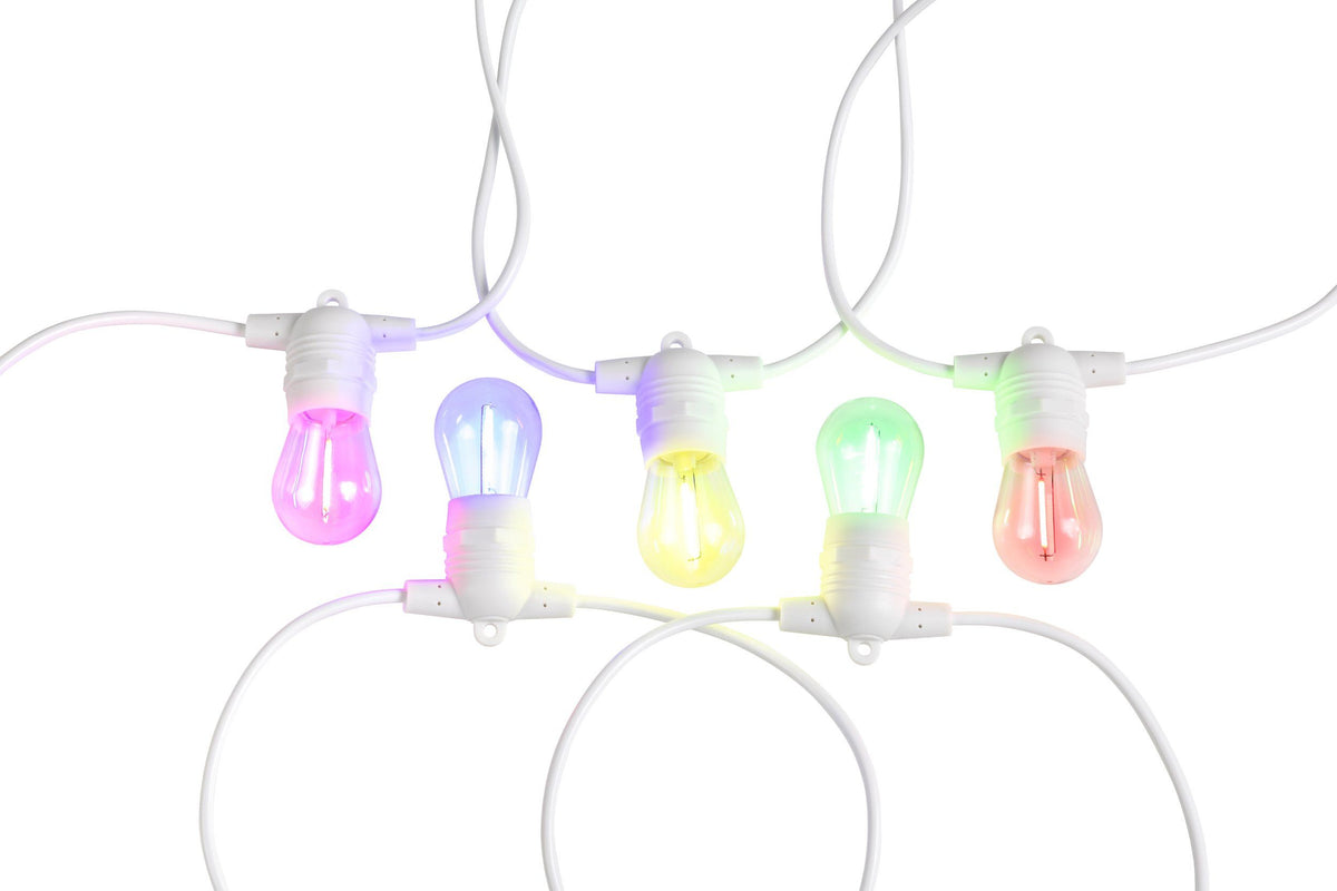 White 10LT Solar Festoon Lighting Kit