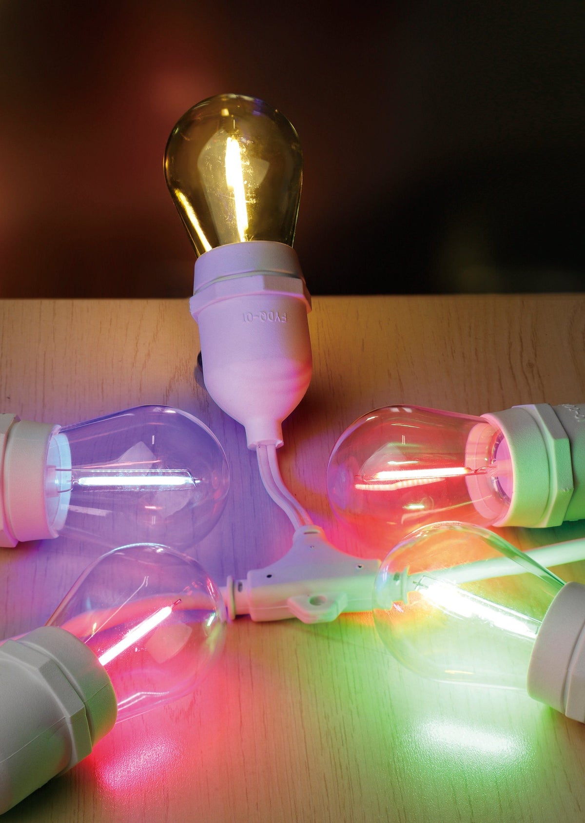 White 10LT Solar Festoon Lighting Kit